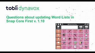 FAQs about updating Word Lists