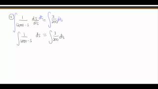 Screencast 7.5.2: Using a differential equation to solve a mixture problem