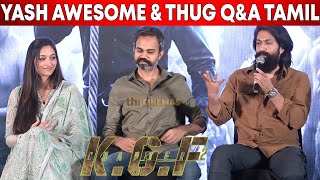 Beast vs KGF |🤓🚬 Rocking Star Yash Awesome Thug Reply Tamil | KGF Chapter 2 Q&A Tamil | KGF  2