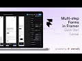 How to Build Multi-Step Forms with AI in Framer (Weavely Plugin)