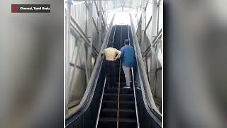 Disheartening: TN MP as old woman climbs faulty station escalator