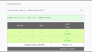 CSTOCK codechef | Chef and Stock Price | Solution - Python