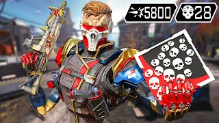 REVENANT 28 KILLS \u0026 5800 DAMAGE IN EPIC GAME (Apex Legends Gameplay)