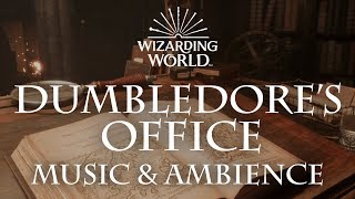 Harry Potter Music \u0026 Ambience | Dumbledore's Office - Office Sounds for Sleep, Study, Relaxing