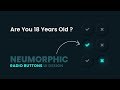 CSS Neumorphism Radio Buttons UI Design | CSS3 Custom Radio Button