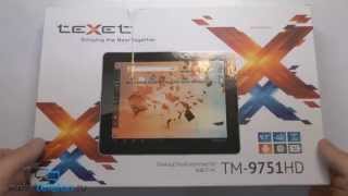 Распаковка teXet TM-9751HD: планшет на Android с экраном Retina