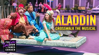 Crosswalk The Musical Aladdin Ft Will Smith Naomi Scott And Mena Massoud