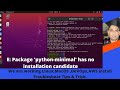 E: Package 'python minimal' has no installation candidate