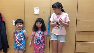 tina11歲-bella5歲-李鈞豪3歲一起唱生日快樂歌慶祝kelly姊姊12歲生日快樂-2019年10月4日