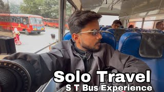 S T Bus Experience My First Solo Travel | Sambhajinagar To Kopargaon | Travel Vlog | Mr Mandeep