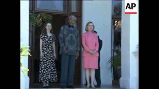 SOUTH AFRICA: MANDELA MEETS HILLARY CLINTON, KOFI ANNAN \u0026 BILL COSBY