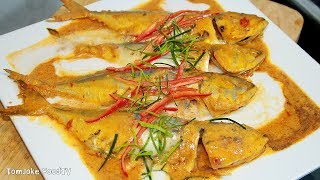 Mackerel in red curry and coconut milk