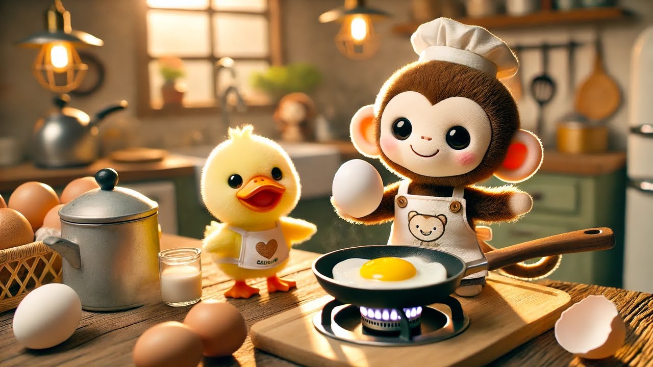 Munki Monkey The Cute Monkey Showing Off His Cooking Skills And Caring