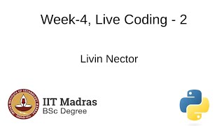 Week-4 | Live Coding-2