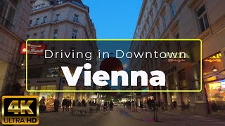 Austria Vienna | Driving in Vienna Downtown | November 2021 | Sunset | 4K UHD