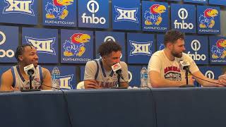 Hunter Dickinson, Zeke Mayo and David Coit discuss KU's lineups and close win vs. UCF