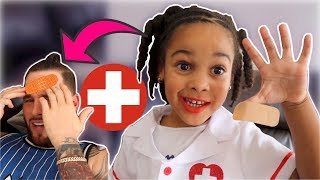 Doctor Girl Saves Daddy Kids Pretend Play