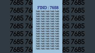 How fast did you trace out the hidden 7658 from the list? #iq #iqtest #gk #puzzle #shorts #trending