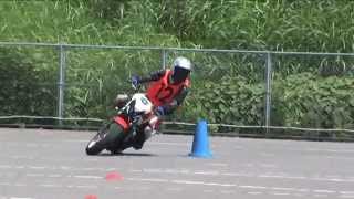 2014 8 31 MSGC ジムカーナ 練習会 かっぱ 選手 NSR250R \u0026 ZRX1200R