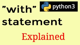 Python 3 programming Tutorial: With Statement (opening a file)