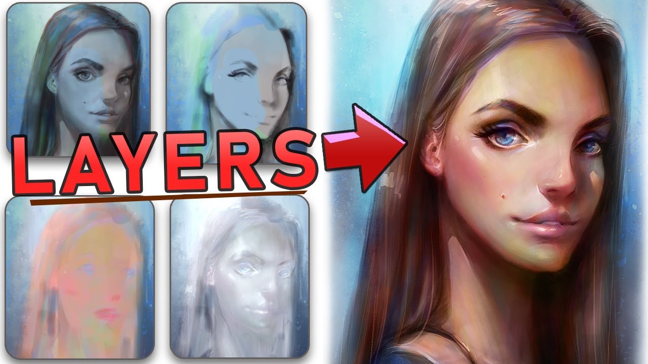 How To Render Digital Art Using Layers - BRUSHES Included - Beginner ...