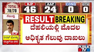 Delhi Election Result Live | BJP's Neeraj Basoya Wins From Kasturba Nagar | Public TV