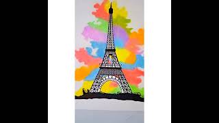 Paris Eiffel tower #art #artist #drawing #indianart #indianartist  #painting #paris #eiffeltower