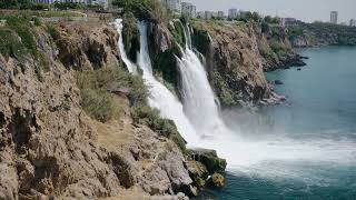 waterfall from top of mountain