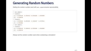R Generating Random numbers