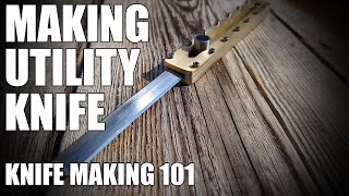 Easy Knife making- Making brass utility knife