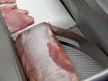 foodlogistik boneless pork loin slicing 6 mm slices on slicr