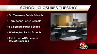 New Orleans area schools close due to winter weather