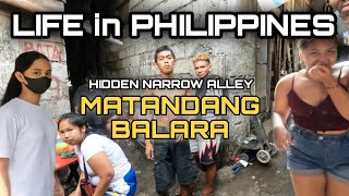 A BREATHTAKING WALK at NARROW ALLEY in MATANDANG BALARA QUEZON CITY PHILIPPINES [4K] 🇵🇭