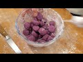 芋圓，地瓜圓q彈好嚼勁 taiwanese taro balls sweet potato balls and purple sweet potato balls.