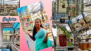 My small balcony makeover/ఖాళీ పెరుగు డబ్బాలు,కూల్డ్రింక్ బాటిల్స్ తో బాల్కనీ అందంగా తయారు చెయ్యండి