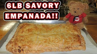 6lb Savory Empanada Challenge w/ Buffalo Chicken \u0026 Beef Pot Pie!!