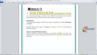 GW BASIC Lecture 1 SUB PROGRAM INTRO