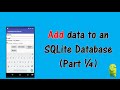 SQLite Android Studio Tutorial Storing User Data (part 1/4)