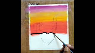 Oilpastel ❤️ colours drawing: tutorial; #shorts #drawing #art #satisfying #ashortaday #draw #artist