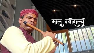 malu gwiralu ka beech | narendra singh negi song flute cover