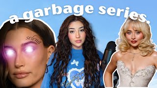 hailey bieber’s 7 part “obsession” with selena and sabrina… is literally a huge lie.