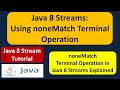 Java 8 Streams: Using noneMatch Terminal Operation | Streams in Java 8