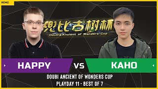 WC3 - Doubi Ancient of Wonders Cup - Playday 11: [UD] Happy vs Kaho [NE]