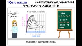 ルネサスの「3分でわかる」シリーズ Vol.49 『トランジスタの2つの機能(4/4)』