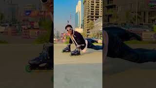 Inline skate on Hands😳 #transition #sameerskater #shorts #trend #2023 #skater #karachi #stunts