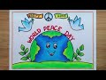 international peace day drawing easy world peace day drawing how to draw peace day poster drawing