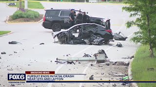 Pursuit ends in fatal crash | FOX6 News Milwaukee