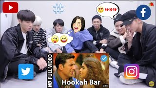 BTS |😘reaction😘| To BOLLYWOOD SONG Full Video Hookah Bar MOVIE- Khiladi 786  Full VIDEO