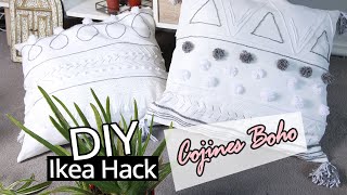 DIY IKEA HACK- Boho CUSHIONS cheap and easy