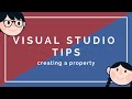 What is the code snippet for creating a property in Visual Studio